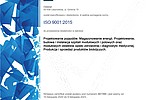 Certyfikat ISO 9001: 2015 - System Zarządzania Jakością
